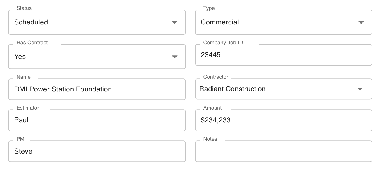 Bid Tracking Status